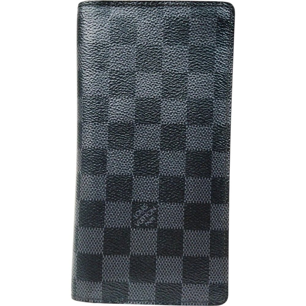 (L3) Authentic Louis Vuitton Wallet Long Black Damier Graphite Luxury Vintage De